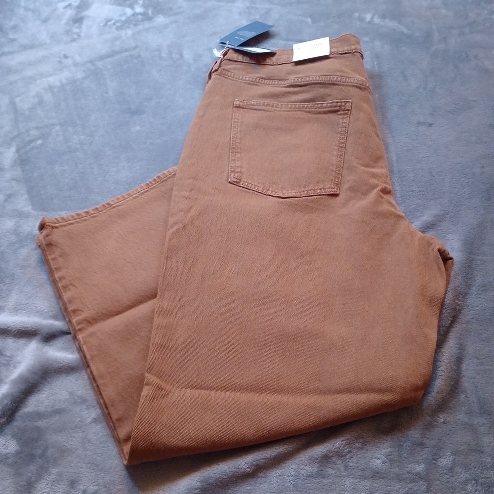 Universal Thread Vintage Straight Jeans Womens 18 Brown Slim Stretch Comfort